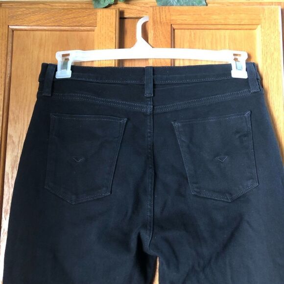 HUDSON Jeans High Rise Straight Ankle Cut Off Barbra Black Size 30 - Picture 8 of 14